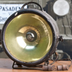 PE interurban headlight acquired from a car (number unknown) at Morgan Yard in Long Beach shortly after cessation of service. Wiring and connectors are original. Generous gift of Gordon Bachlund.