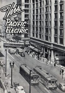 Cover artwork for "This is Pacific Electric," a company brochure from 1944