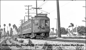PE 1141 on Huntington Drive at Warwick Road, San Marino