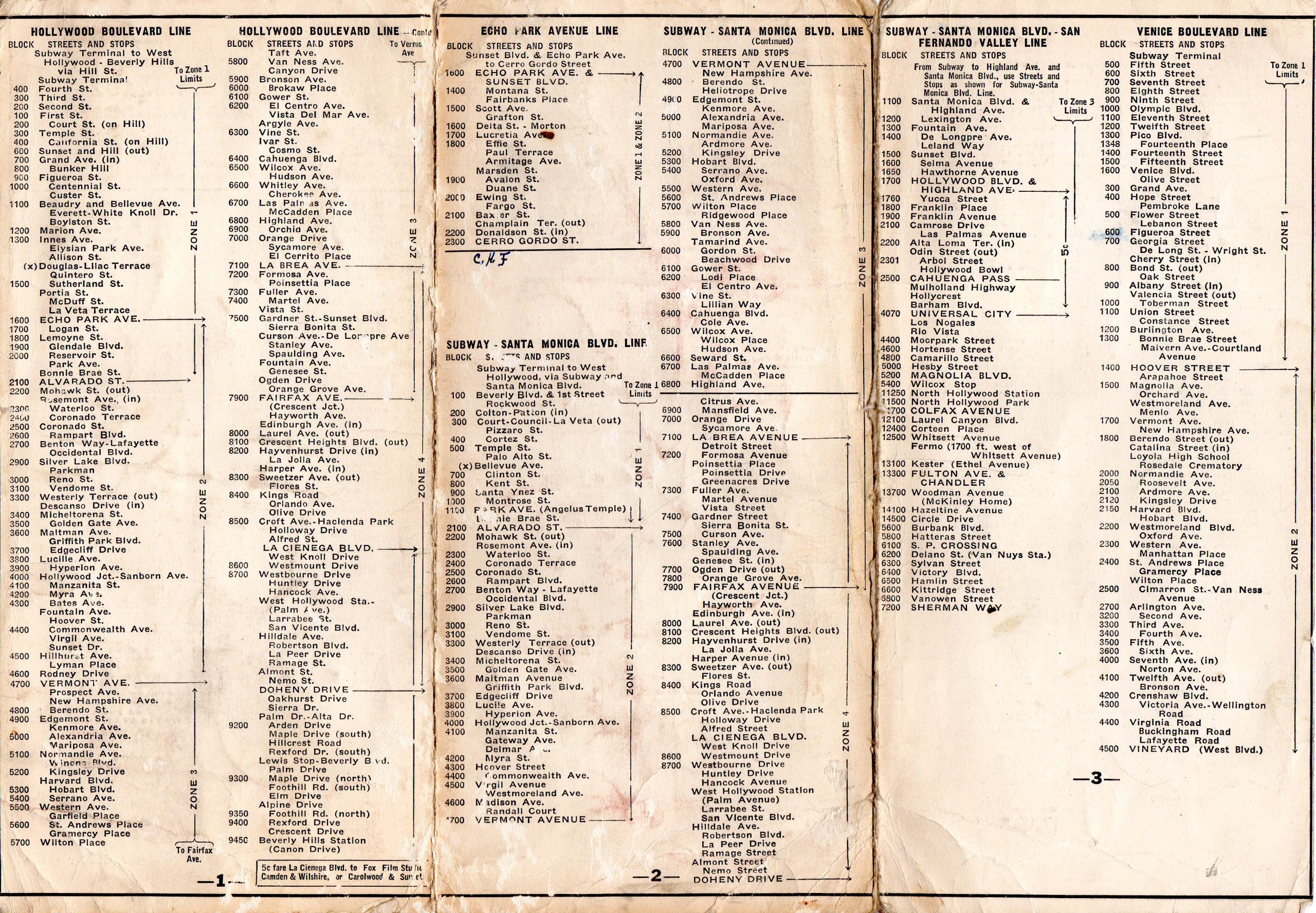 1944 Pacific Electric Station List