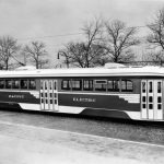 This is a rendering of what the cars were going to like. This is a heavily retched photo of a prewar St. Louis Car Co. PCC.