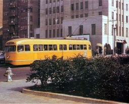 Pacific Electric 746 at San Vicente Blvd. and Genesee Street